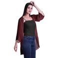 thumbnail image 3 of Moomaya Viscose Georgette Printed Short Shrug Long Sleeves Cardigans For Women, 3 of 5