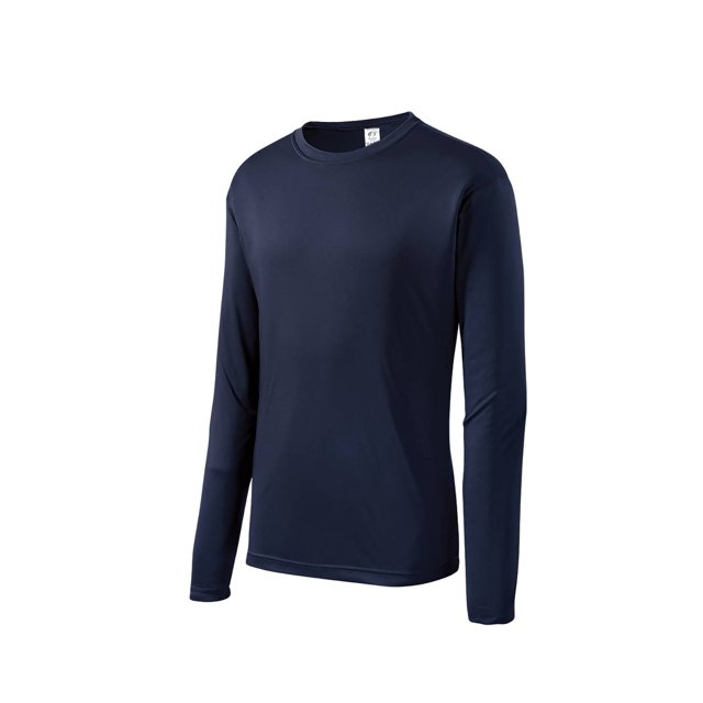 Gravity Threads Chandail à Manches Longues pour Hommes à Évacuation de l'Humidité - Bleu Marine Vif - Moyen