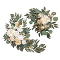 thumbnail image 2 of Abbracc 2 Pieces Artificial Wreath Artificial Floral Swag Simulation Garland Flower Swag C, 2 of 9