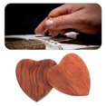 thumbnail image 2 of SHISUYAN Compact Guitar Pick for Guitar Practice Brown Plastic Heart Shaped Picks Easy to Carry Lightweight, 2 of 8