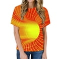 thumbnail image 4 of lcziwo T-Shirts à Illusion d'Optique pour Hommes, Hauts Imprimés 3D Fantaisie, T-Shirts pour Hommes 2024, T-Shirt Graphique au Design Cool d'Été, Grande Taille et Taille Forte, Manches Courtes, Col Rond, T-Shirts Orange G, 4 of 5