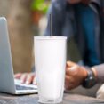 thumbnail image 2 of Straw Cups For Adults Large Capacity 20 cm Tall Double Layer Plastic Water Cup With Built In Straw White 7.87 in Height, 2 of 6