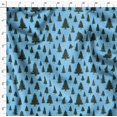 thumbnail image 4 of Soimoi Blue Georgette Viscose Fabric Deodar Cedar Tree Decor Fabric Printed Yard 42 Inch Wide, 4 of 5