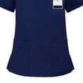 thumbnail image 4 of Women's Solid Color Loose Drawstring Pants Pocket Caregiver Short Sleeve V-Neck Top Nurse Uniform Set, 4 of 4