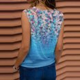 thumbnail image 3 of Fridja Femmes Casual V-Cou Imprimé Top Chemisier Sans Manches Camisole, 3 of 9