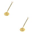thumbnail image 2 of ZLight Ballpoint Pens Metal Wedding Ball Pen Guest Smooth Writing Tool Bank Counter Business Office Accessory Big Jewel/Gold 2Set, 2 of 6
