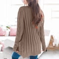 thumbnail image 4 of Kcodviy Sweaters Womens Open Sleeve Womens Full Length Winter Jacket Knit Boho Long Patchwork Sheer Cardigan for Women Coat Cardigan Pockets Front Wool Knit Cardigan Sweater, 4 of 5