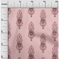 thumbnail image 2 of oneOone Cotton Poplin Light Pink Fabric Asian Floral Block Sewing Craft Projects Fabric Prints By Yard 42 Inch Wide, 2 of 4