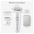 thumbnail image 2 of Braun Silk-épil 9 Pivoting Head, Wet and Dry Epilator, Includes Shaver Head and Trimmer Comb, 1pk, SES9-030, 2 of 13