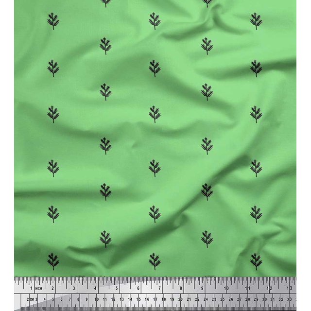 Soimoi polyester Crepe Fabric Branches Artistic Fabric Prints By Yard 52 Inch Wide