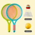 thumbnail image 4 of Lksixu Toddler Toys Educational Baby Toys Children Badminton Racket Set Double Tennis Rackets Parent Child Interactive Indoor Outdoor Elementary School Students Sports Toy Gift Learning Toys for Kids, 4 of 8