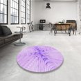 thumbnail image 4 of Ahgly Company Machine Washable Indoor Square Transitional Heliotrope Purple Area Rugs, 8' Square, 4 of 7