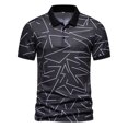 thumbnail image 1 of Cameland Mode Personnalité Homme Décontracté Ajusté Manches Courtes Imprimé T Manches Courtes Col Rabattu Blouse et Chemise, 1 of 9