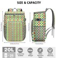 thumbnail image 5 of Colorful Checkered Soft Cooler Bag - 20L Insulated Leakproof Backpack for Travel, Work & Outdoor Adventures, 5 of 5
