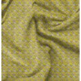 thumbnail image 1 of Soimoi Tissu Crêpe polyester Jaune Imprimé Cheval de Course par Yard 52 Pouces de Large, 1 of 6