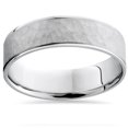 thumbnail image 1 of Mens 950 Platinum Beveled Hammered Wedding Band Ring, 1 of 2