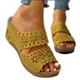 thumbnail image 2 of CEHVOM Summer New Style Thick-soled Slope With Embroidered Hollow With Roman Slippers, 2 of 6
