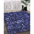 thumbnail image 3 of Ahgly Tapis Rectangulaire Lavable en Machine Intérieur Transitionnel Bleu Nuit, 2 Pieds x 3 Pieds, 3 of 7