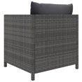 thumbnail image 5 of vidaXL 5 Piece Garden Lounge Set with Cushions Poly Rattan Grey, 5 of 5