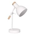 thumbnail image 1 of Bouclair Blanc Lampe de bureau en bois et en métal, 1 of 7