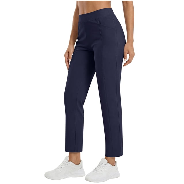 Pantalon de Golf pour Femmes Extensible Respirant Décontracté Couleur Unie Pantalon Court 1 Pce