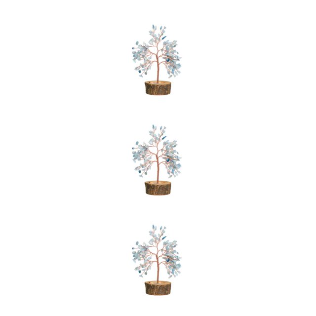 Maytalsory 1/2/3/5 Bonsai Crystal Tree - Exquisite Home Decoration With Natural Charm Wonderful Decoration Handmade light blue 3PCS