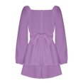 thumbnail image 3 of Birdeem Robe d'Été Décontractée à Manches Courtes pour Femmes, Épaules Dénudées, Col en V Uni, 3 of 5