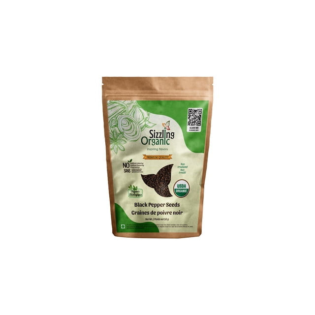 Whole Black Pepper Seeds 50g - USDA