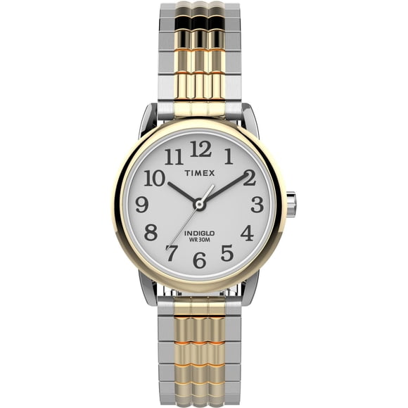 Montre Timex® Easy Reader® bracelet extensible en acier inoxydable avec Perfect Fit