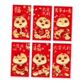 thumbnail image 3 of KLKCMS 6 Pieces Chinese New Year Red Envelopes Hong Bao for Party Favors Graduation H, 3 of 9