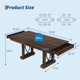 thumbnail image 3 of BeesClover Industrial Dining Table for 6-8 with 2 Drawers, 71-Inch Wood Kitchen Table with Large Tabletop & Sturdy Frame, Rectangular Dining Room Table for Dinner, Living Room, 3 of 9