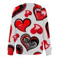 thumbnail image 5 of Qertyioot T-Shirt Graphique de la Saint-Valentin pour Femmes à Manches Longues, Pull Fin Imprimé Décontracté Col Rond, 5 of 5