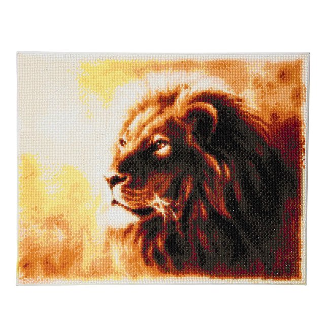 Proud Lion, Crystal Art Crafts Kit, 40x50 cm