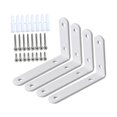 thumbnail image 2 of Shangren 4Pcs Corner Brace Sets Joint Angle Brackets for Laundry Room Kitchen Cabinet White, 2 of 8