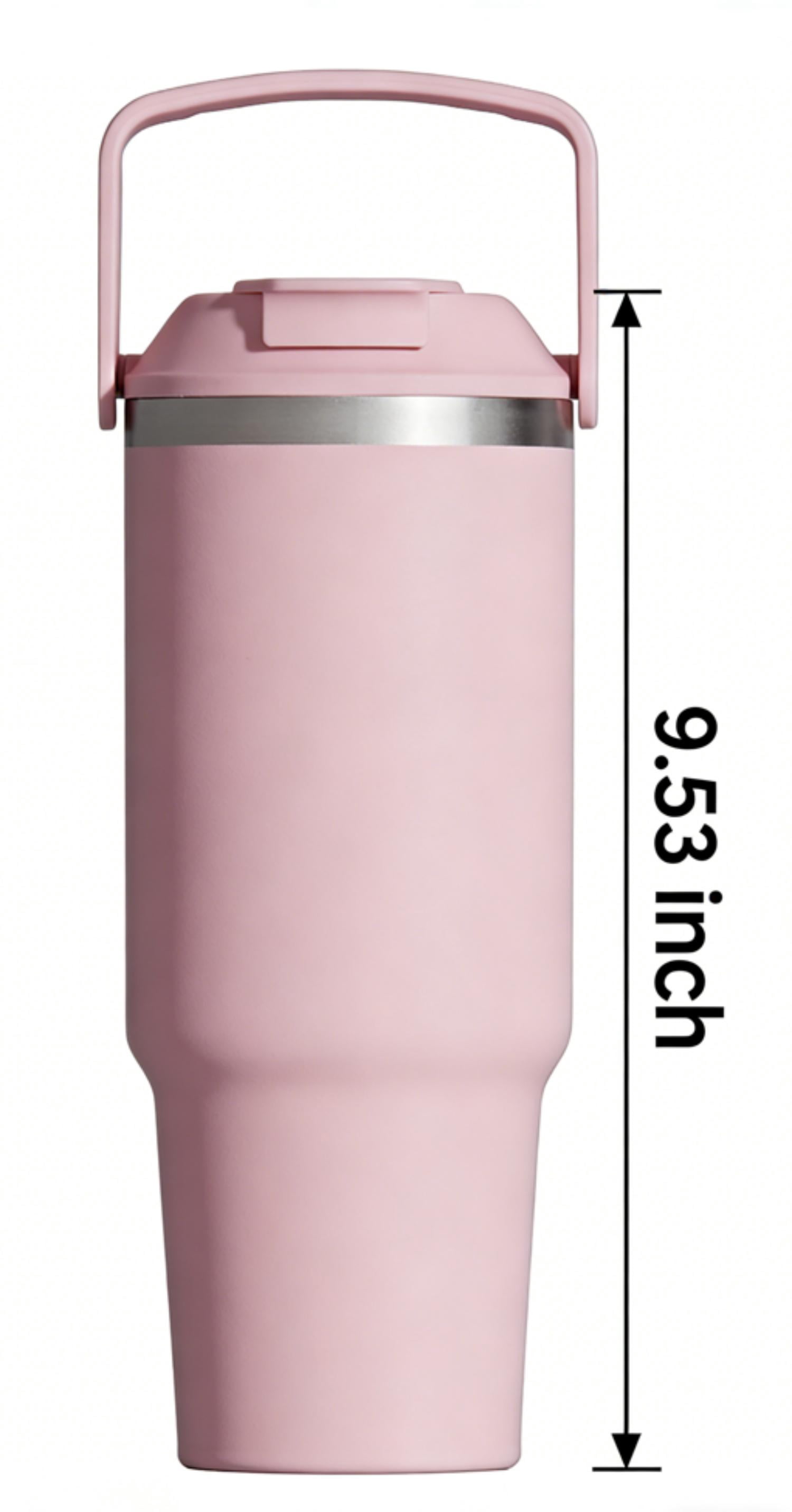 Gourde en acier inoxydable Mainstays 30 oz, Rose, Intérieur SS304 & Extérieur SS201, Silicone PP