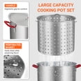 thumbnail image 3 of High-Capacity 100QT Aluminum Seafood Boil Pot Kit – Powerful 110,000 BTU Propane Igniter – Removable Strainer Basket – Ideal for Crawfish, Crab, Lobster, Shrimp, 3 of 7