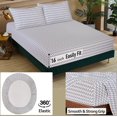 thumbnail image 5 of Ruvanti 100% Cotton Sheets - Crispy Cooling Percale Sheets For Full Size Bed, Breathable & Durable Full Sheet Set, 16 Inches Deep Pocket Bed Sheets, Chevron, 4 Pieces, 5 of 5