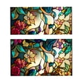 thumbnail image 2 of EastVita Retro Colorful Hummingbird Flower Stained Glass Window Film Non-adhesive Privacy Window Film Decorative Static Cling, 2 of 8