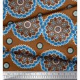 thumbnail image 3 of Soimoi Rayon Fabric Mandala Ethnic Printed Craft Fabric by the Yard 56 Inch Wide, 3 of 3