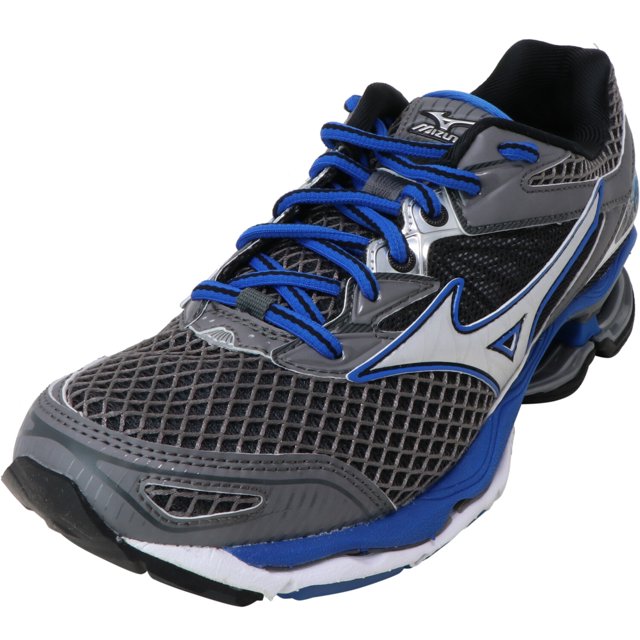 Mizuno Men's Wave Creation 18 Grey / Silver Blue Ankle-High Running - 7M