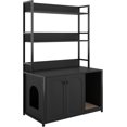thumbnail image 1 of Cat Litter Box Enclosure, with 2 Storage Shelves, 52'' Hidden Litter Box, Stylish Hidden Cat Furniture, 1 of 6