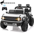 thumbnail image 1 of 24V 2 Seater Ride on Cars for Big Kids, Licensed Ford Bronco Raptor Powered Ride on Toy Truck with Remote Control, Spring Suspension, Bluetooth, LED Light, Electric Car for Kids 3-8 Boys Girls, White, 1 of 8