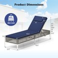 thumbnail image 3 of Gymax Set Of 2 Patio Chaise Lounge Chair w/6-Level Adjustable Backrest Removable Cushion, 3 of 6