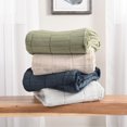 thumbnail image 2 of Recycled Cozy Textured Blanket, Blue (108" x 90") by Nemcor, 2 of 8