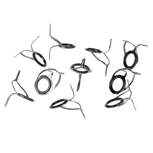 S SERENABLE 10 Pcs Kit de Réparation d'Embout de Guide de Tige en Acier Inoxydable Oeil S 6# 8# 10# 12# 30