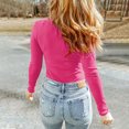thumbnail image 4 of Yuyuzo Womens Ribbed Basic Tops Turtleneck Long Sleeve Stretchy Tight Pullover Blouse Dailywear Undershirts, 4 of 7