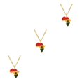 thumbnail image 3 of Maytalsory Collier Léger et Confortable avec Pendentif Africa Map Ghana 3Set, 3 of 6