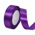 thumbnail image 2 of ZZkhGO 5cm Wide Decorative Ribbon, Polyester Solid Color Ribbon Roll for Gift Wrapping Baking Wedding, 22m Satin Like Ribbon for Party Crafts DIY, Purple, 2 of 3