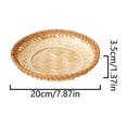 thumbnail image 3 of EGNMCR Wicker Basket Rattan Woven Basket For Storing Bread Fruit And Snacks For Kitchen Restaurant Outdoor Woven Basket, 3 of 6