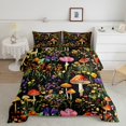 thumbnail image 1 of Erosebridal Ensembles de Couettes Florales Colorées Format Simple, Couettes et Duvets Botaniques de Jungle, Décor de Style Bohémien, Réversible, 1 of 8